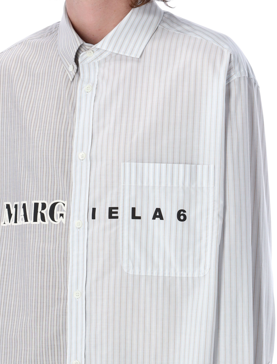Asymmetric striped shirt - Spazio Pritelli