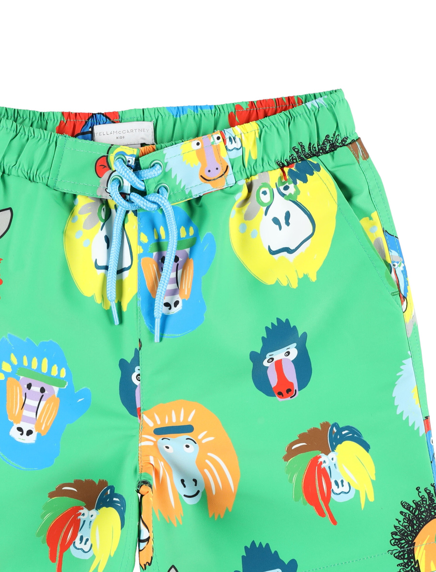 Monkey print beach shorts - Spazio Pritelli