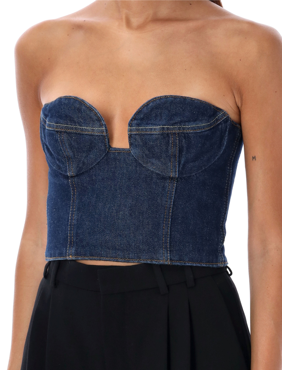 Bustier denim top - Spazio Pritelli