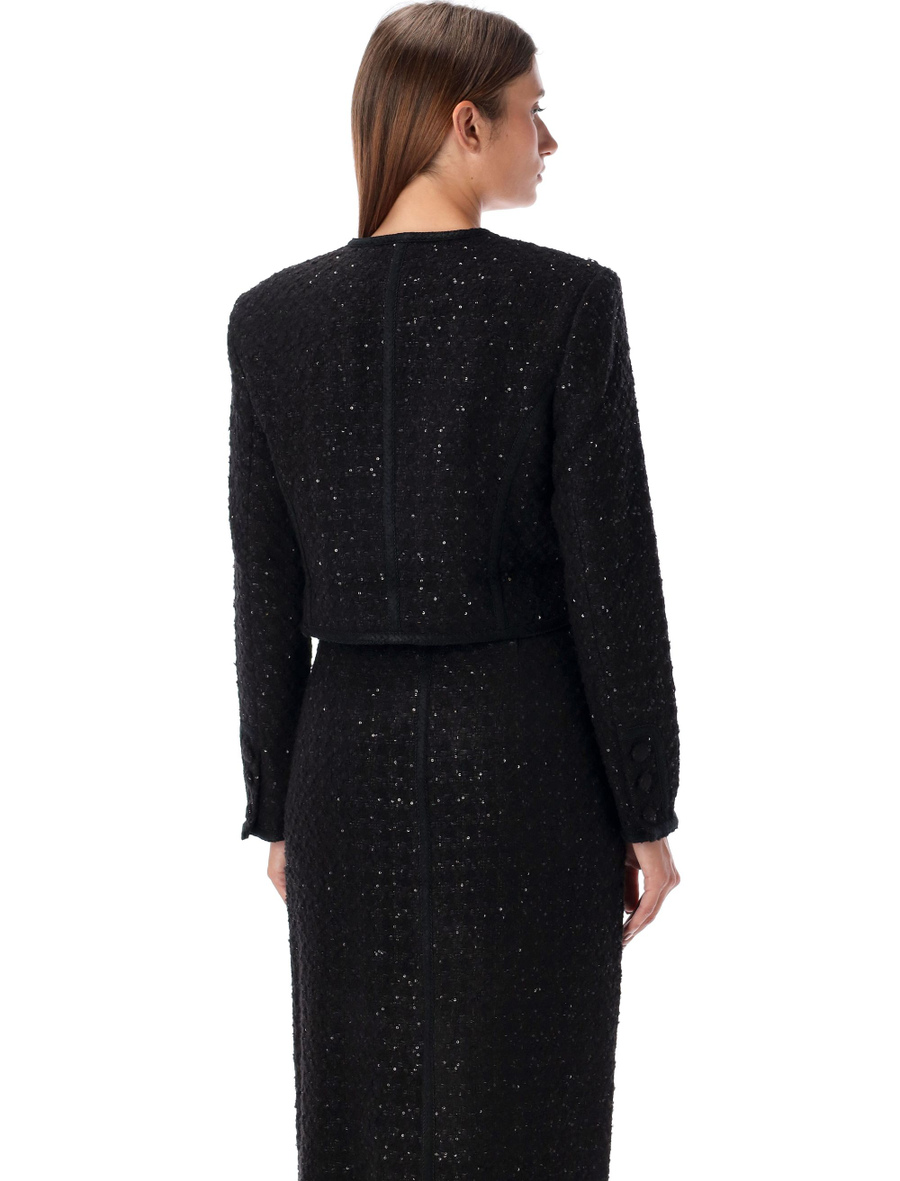 Boucle crop jacket - Spazio Pritelli