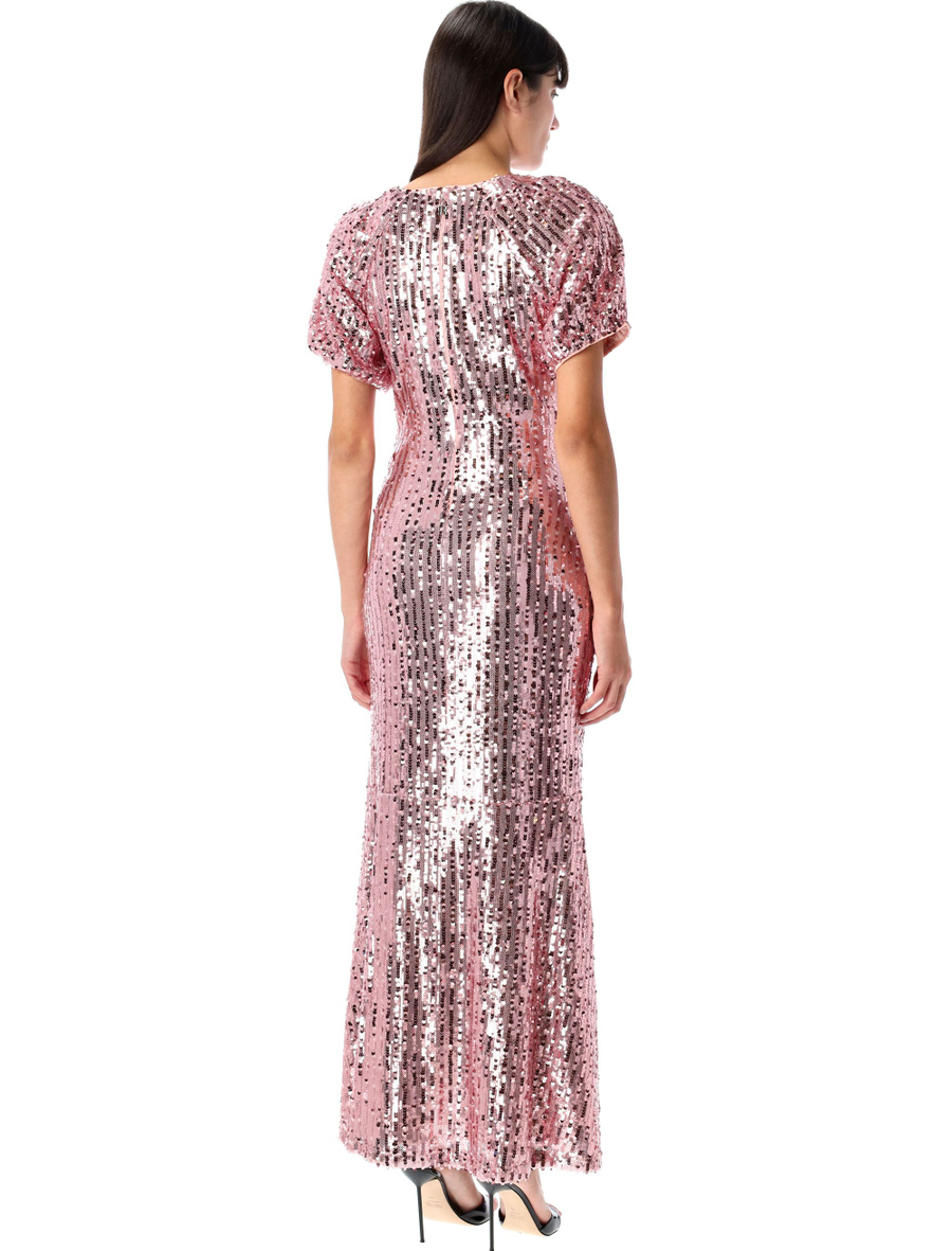 Sequins midi V-neck dress - Spazio Pritelli