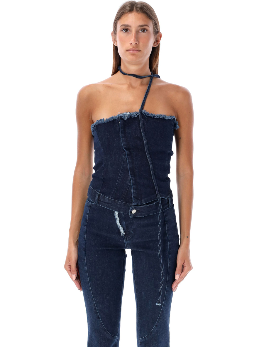 Denim tube top - Spazio Pritelli