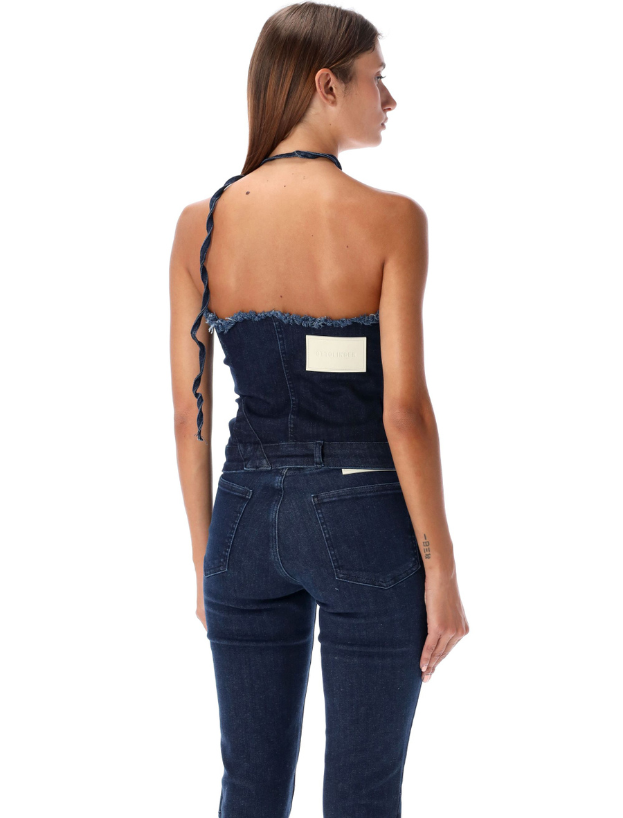 Denim tube top - Spazio Pritelli