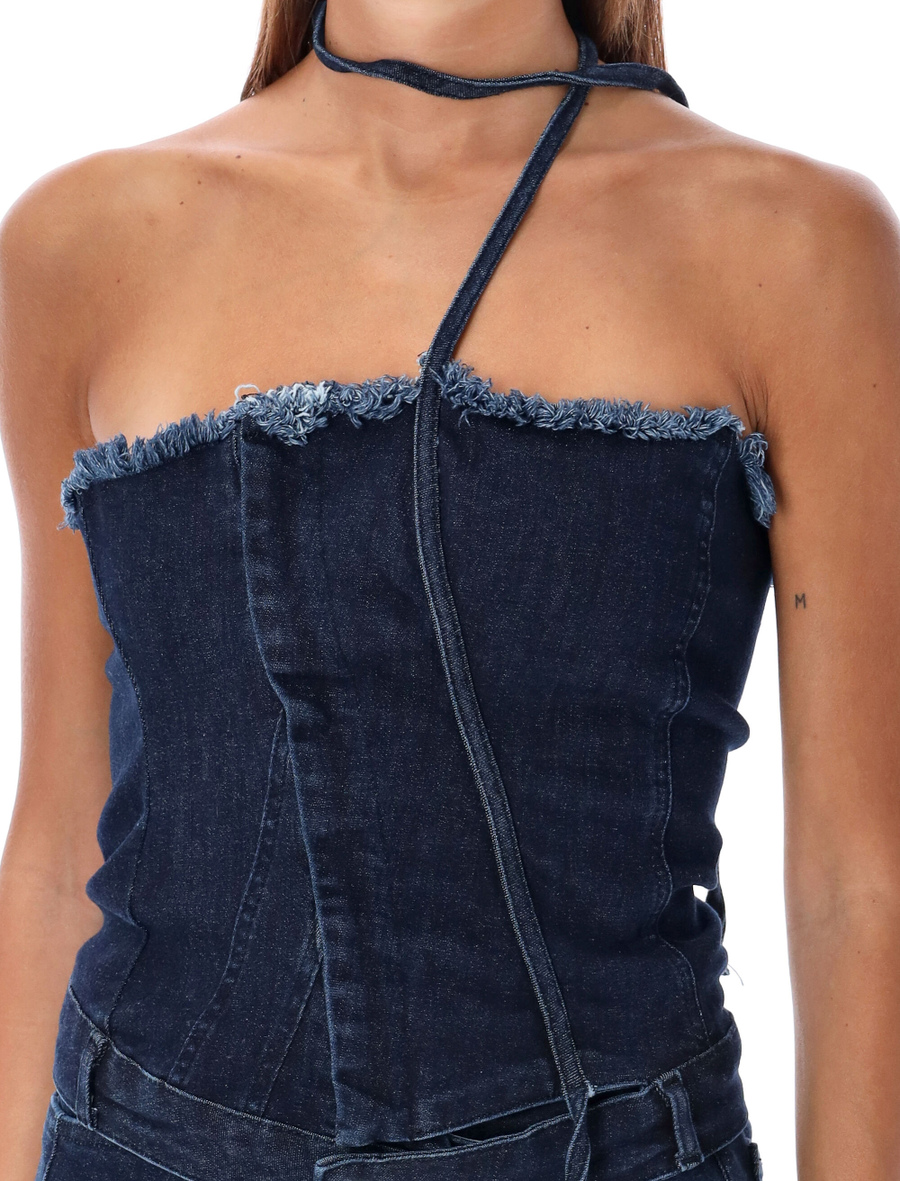 Denim tube top - Spazio Pritelli