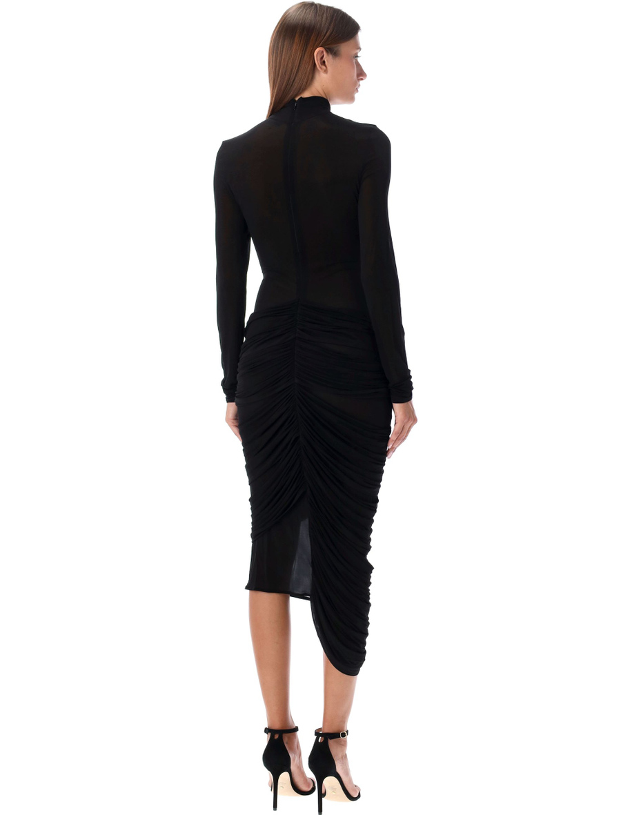 Sheer high neck midi dress - Spazio Pritelli