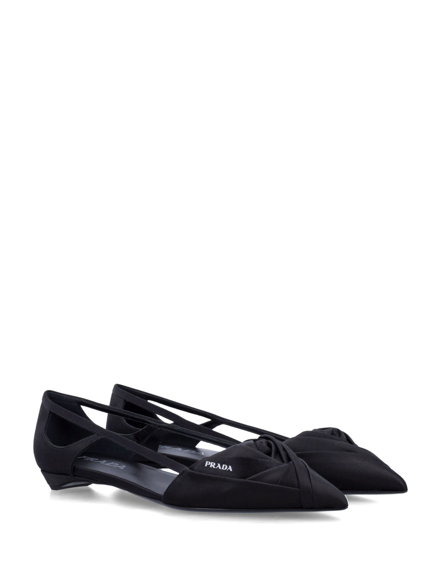 Satin cut-out ballerinas - Spazio Pritelli