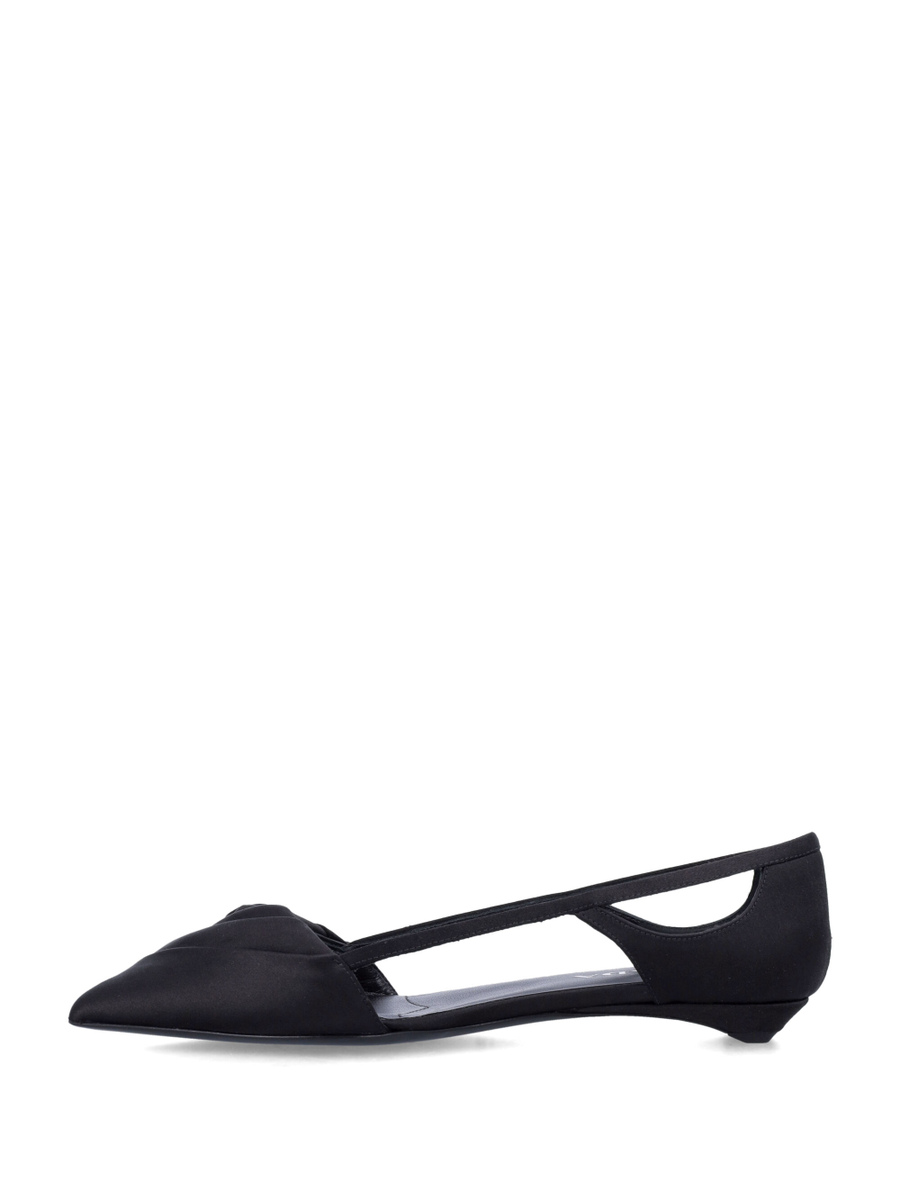 Satin cut-out ballerinas - Spazio Pritelli