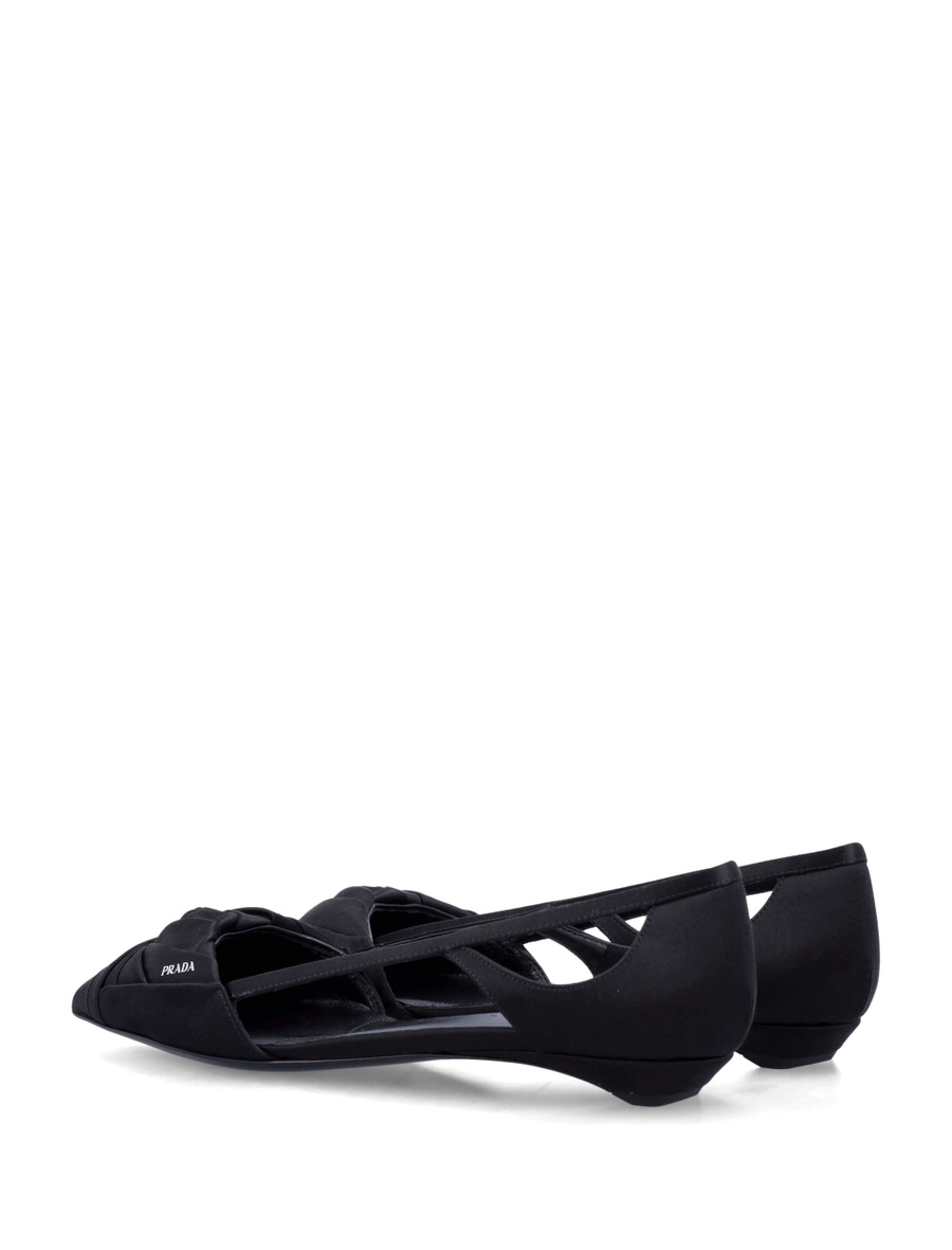 Satin cut-out ballerinas - Spazio Pritelli