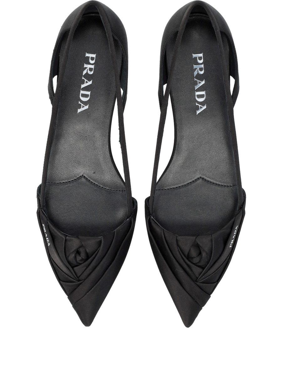 Satin cut-out ballerinas - Spazio Pritelli