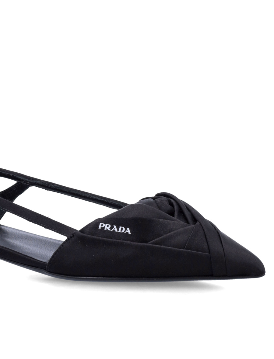 Satin cut-out ballerinas - Spazio Pritelli