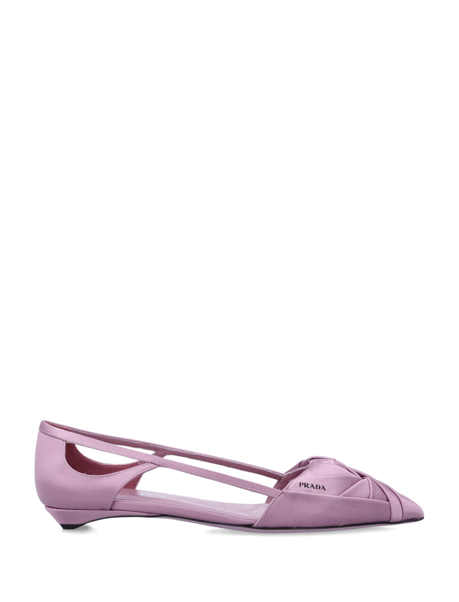Satin cut-out ballerinas - Spazio Pritelli
