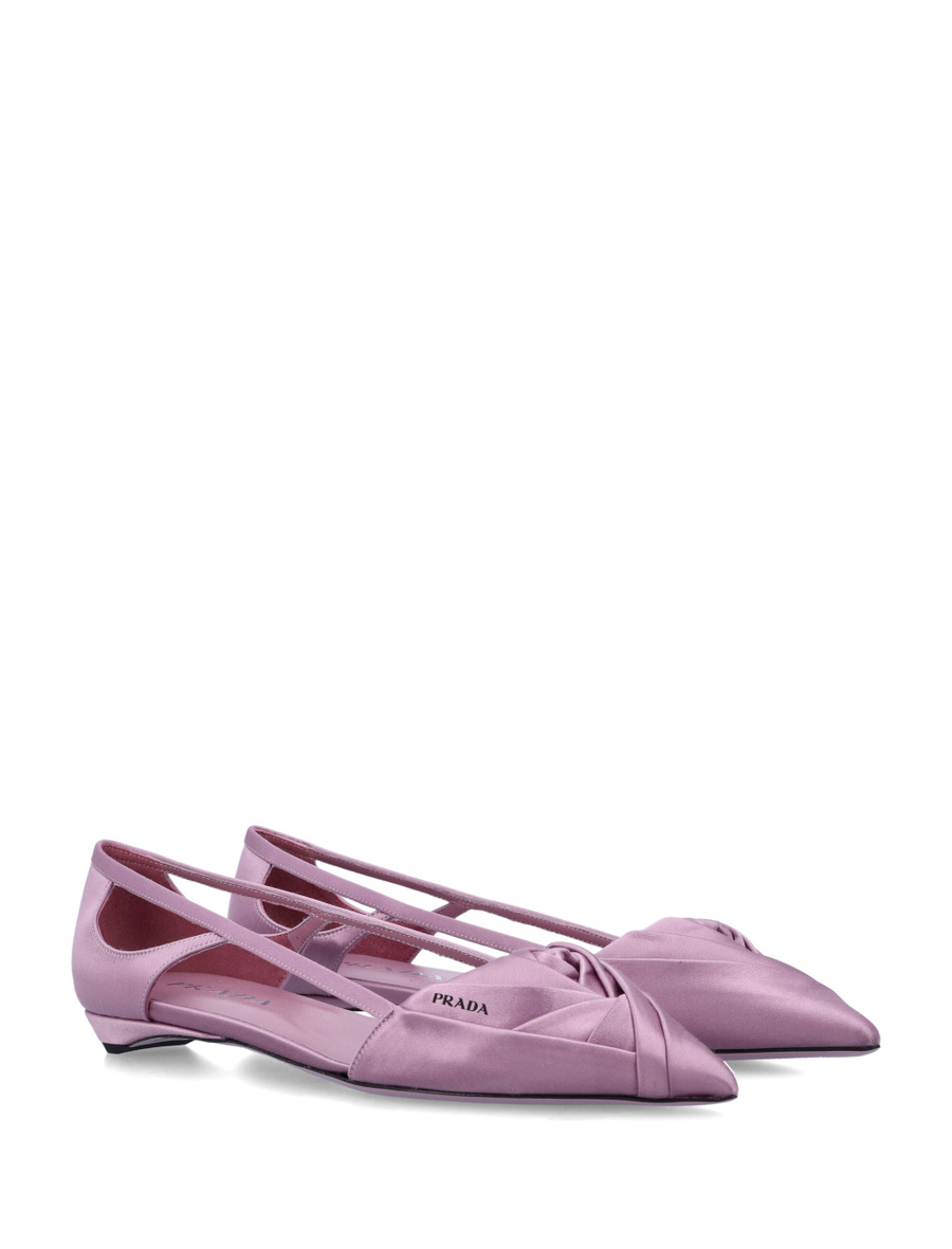 Satin cut-out ballerinas - Spazio Pritelli