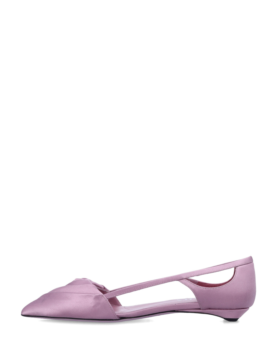 Satin cut-out ballerinas - Spazio Pritelli