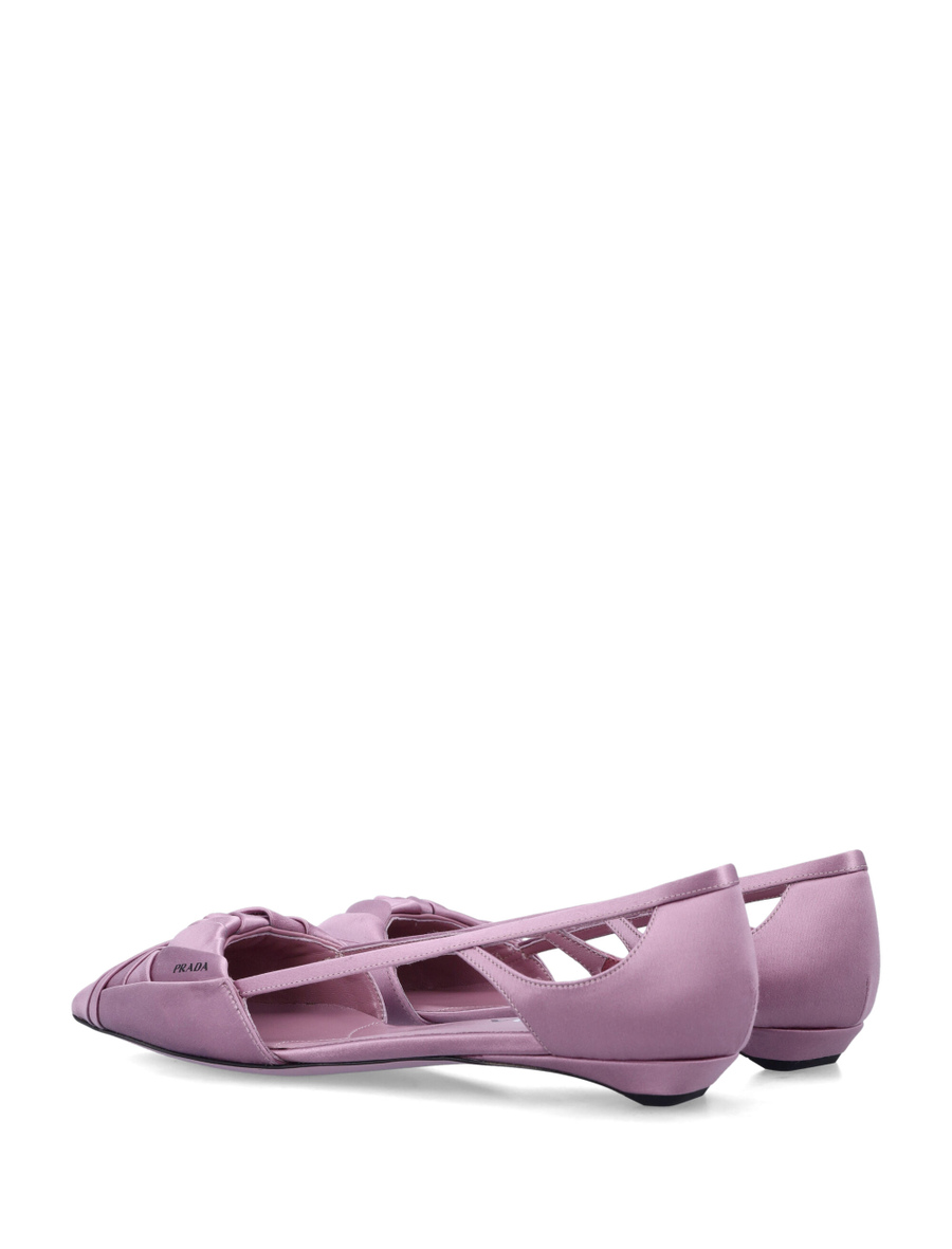 Satin cut-out ballerinas - Spazio Pritelli