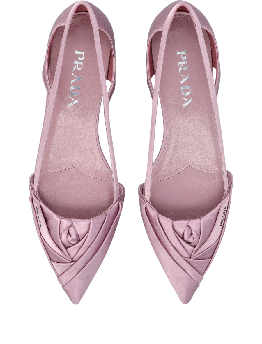 Satin cut-out ballerinas - Spazio Pritelli