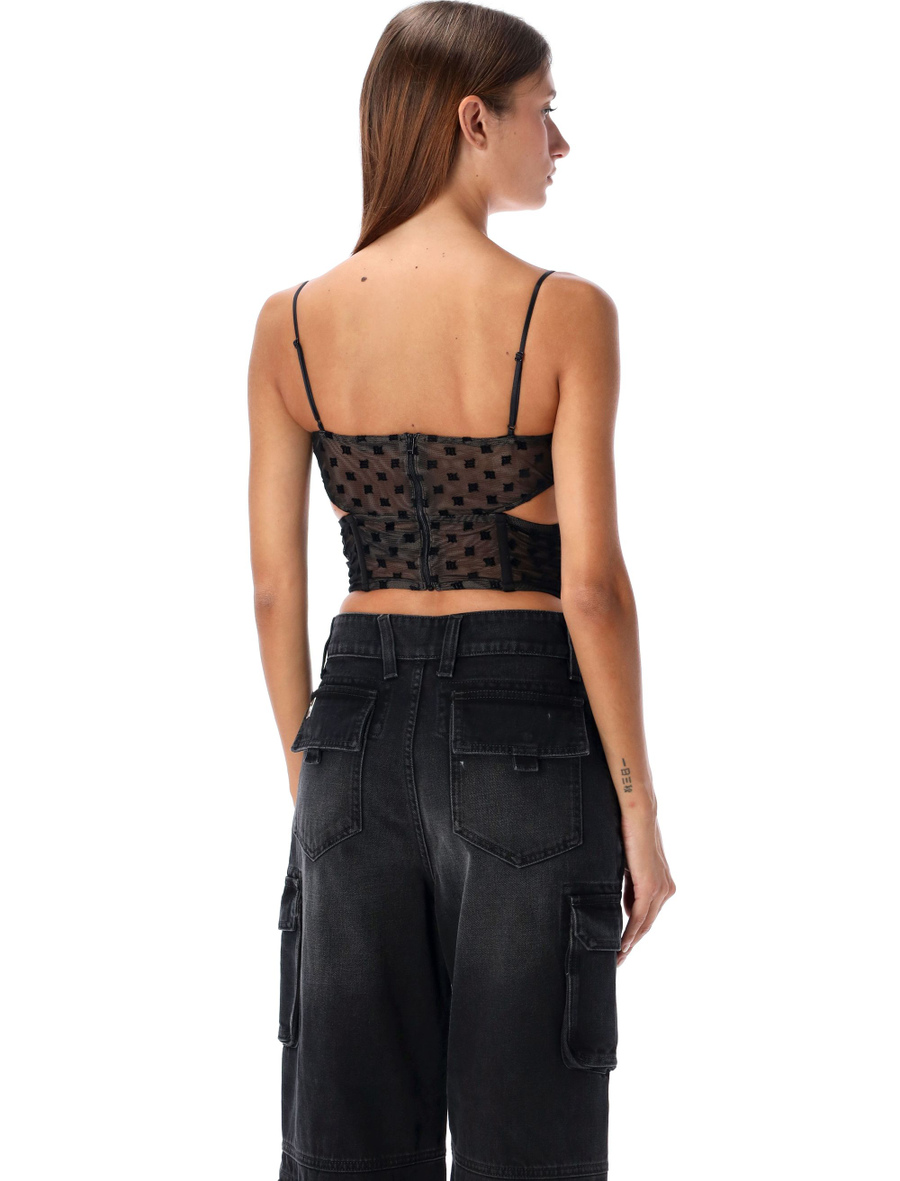Mesh monogram corset - Spazio Pritelli