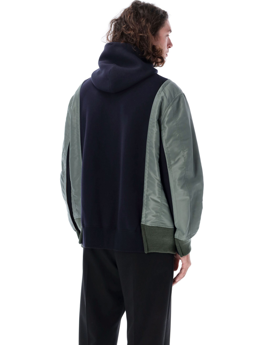 Bomber fleece hoodie zip - Spazio Pritelli