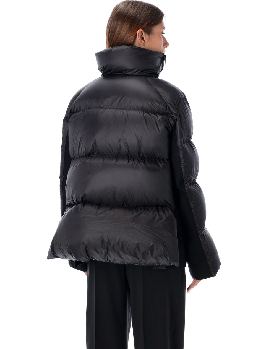 Wool melton detail down jacket - Spazio Pritelli