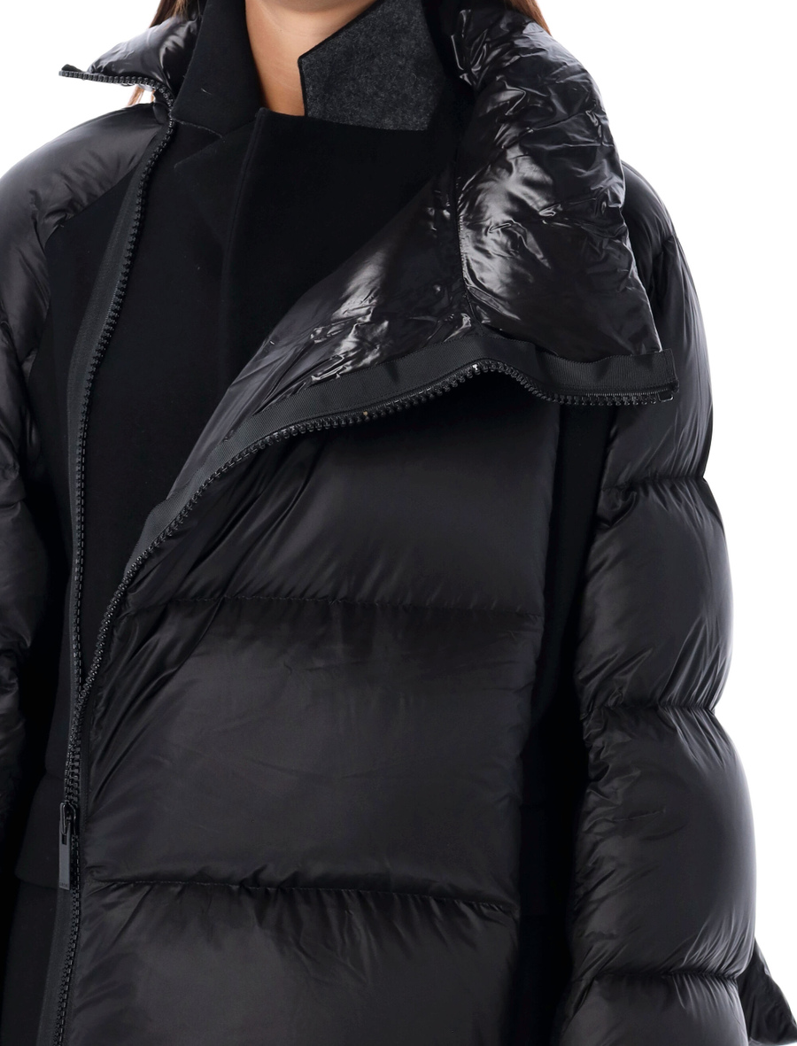 Wool melton detail down jacket - Spazio Pritelli