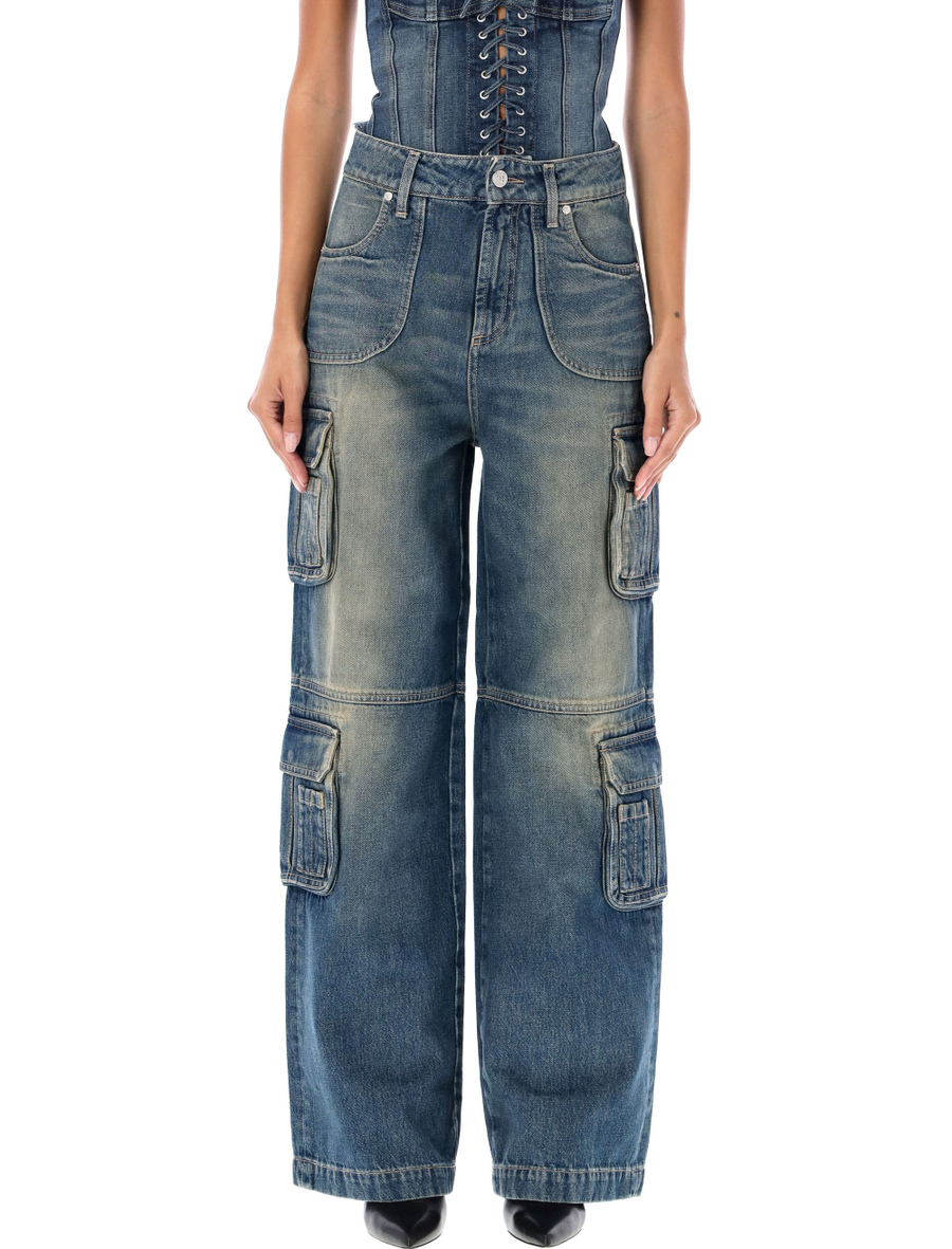 Denim cargo trousers - Spazio Pritelli