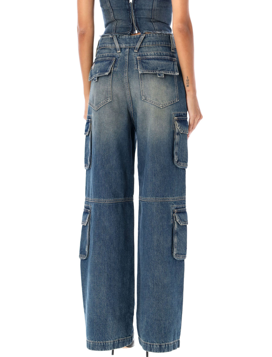 Denim cargo trousers - Spazio Pritelli