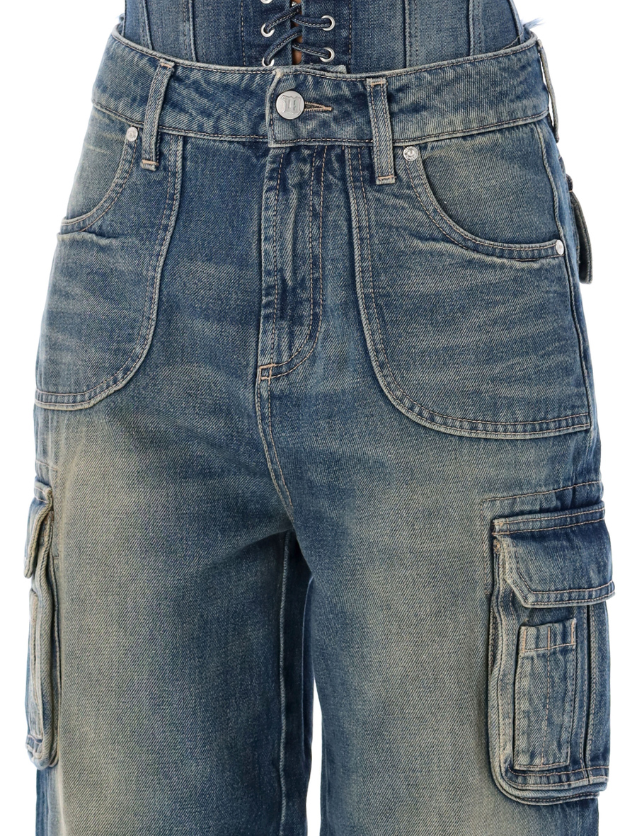 Denim cargo trousers - Spazio Pritelli