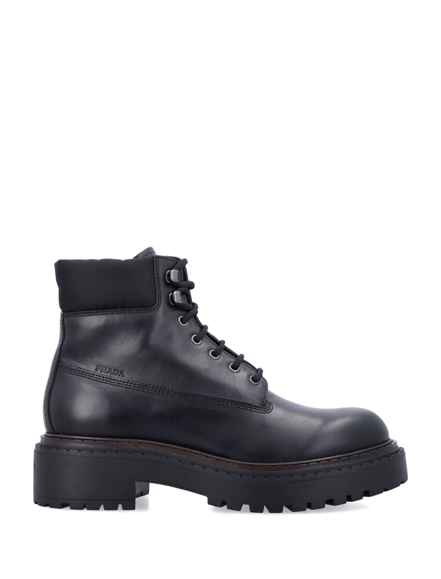Leather combact boots - Spazio Pritelli