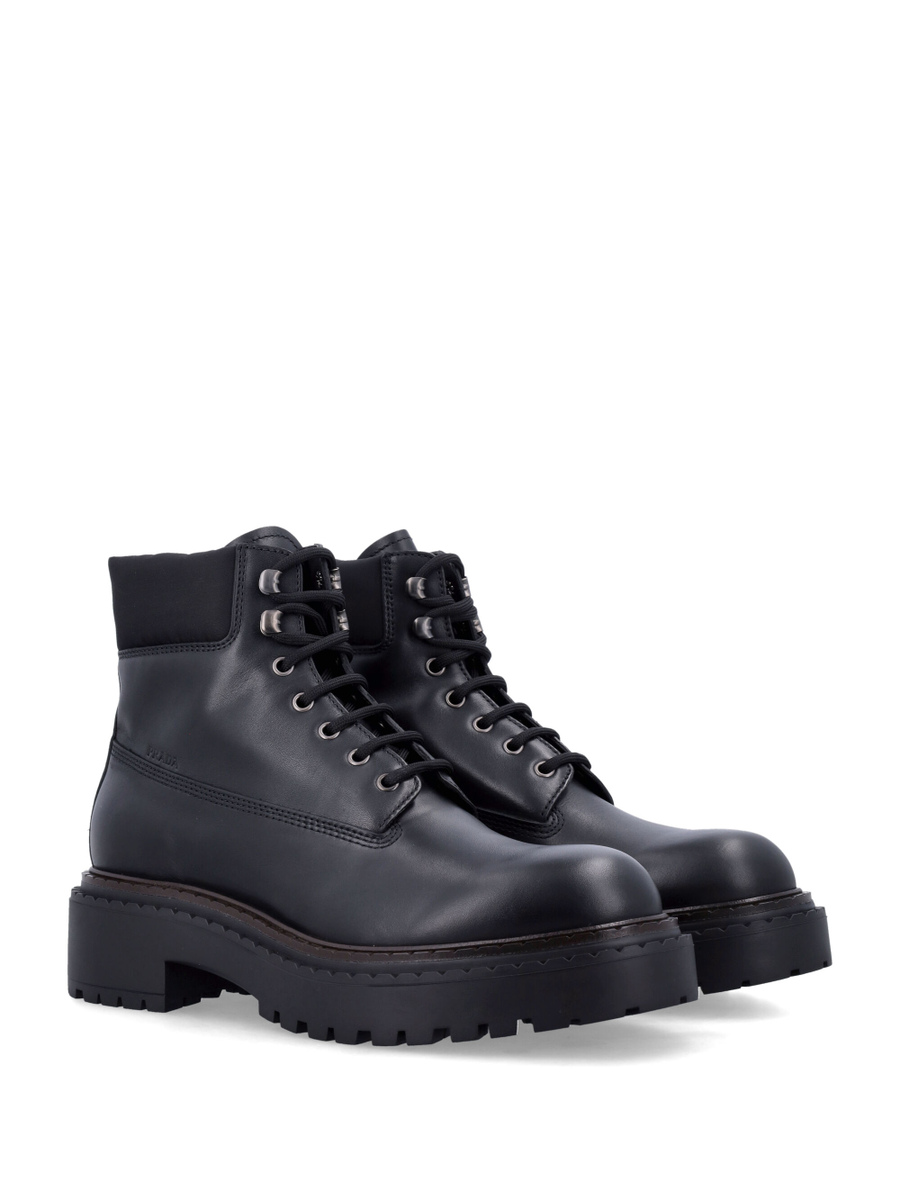 Leather combact boots - Spazio Pritelli