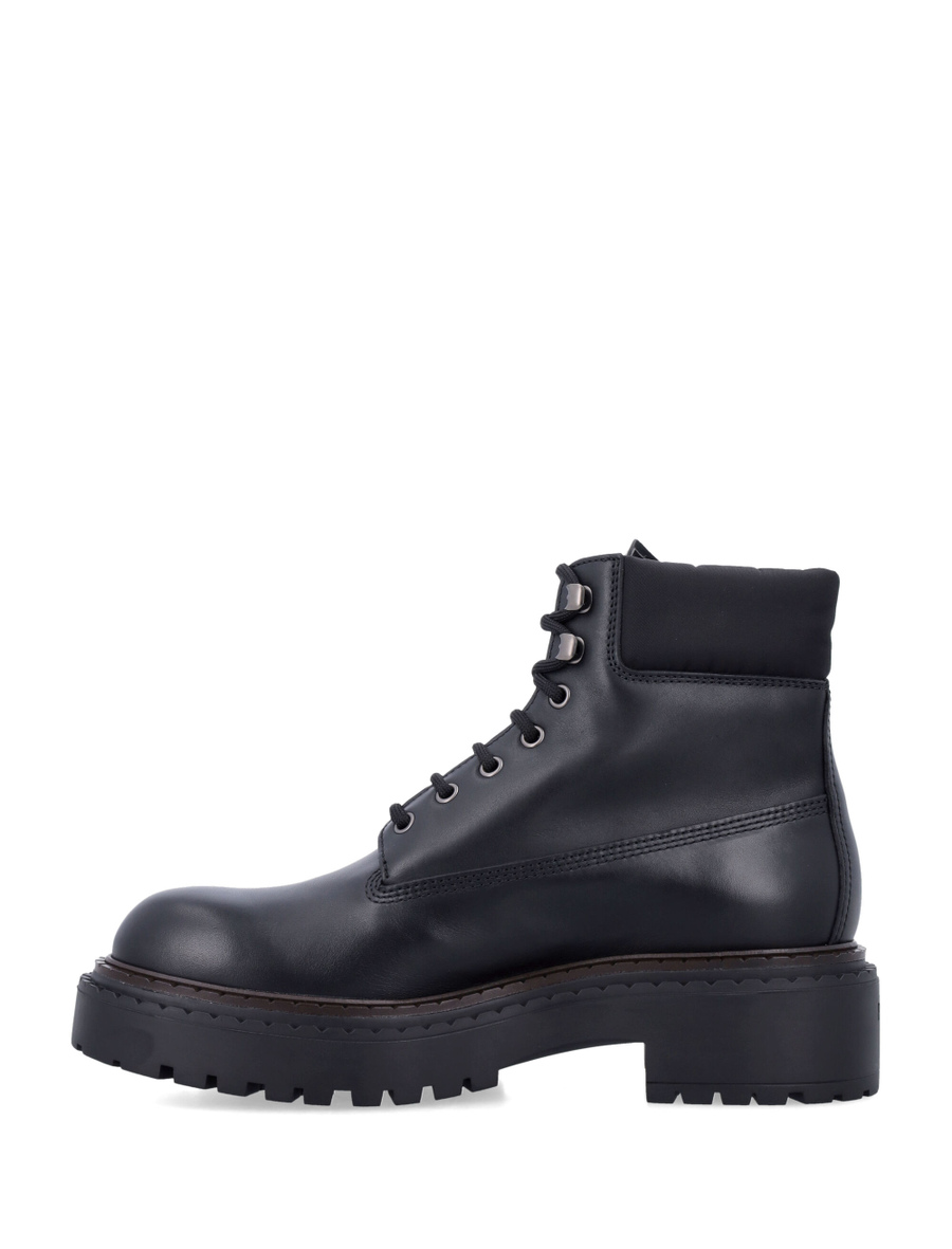 Leather combact boots - Spazio Pritelli