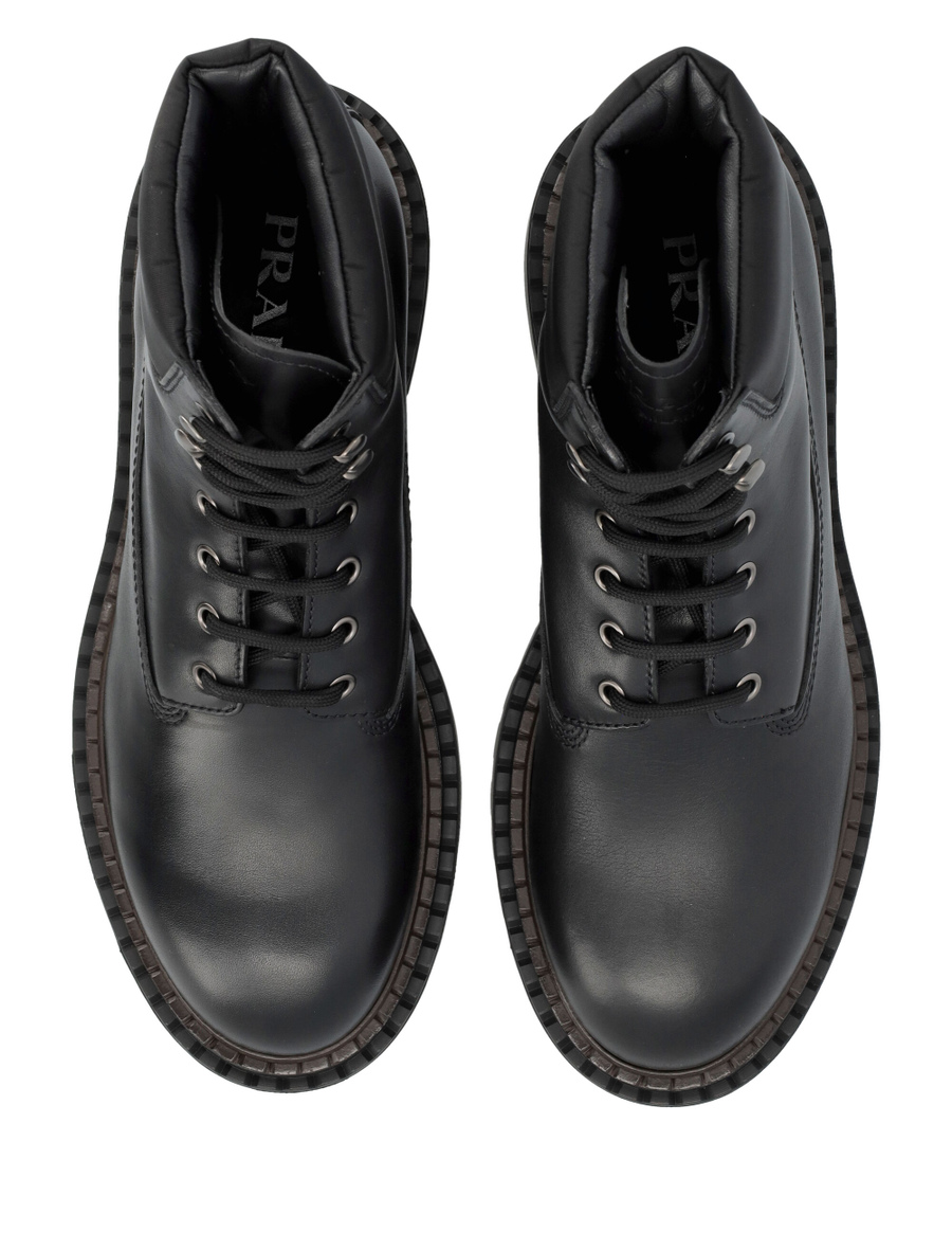 Leather combact boots - Spazio Pritelli