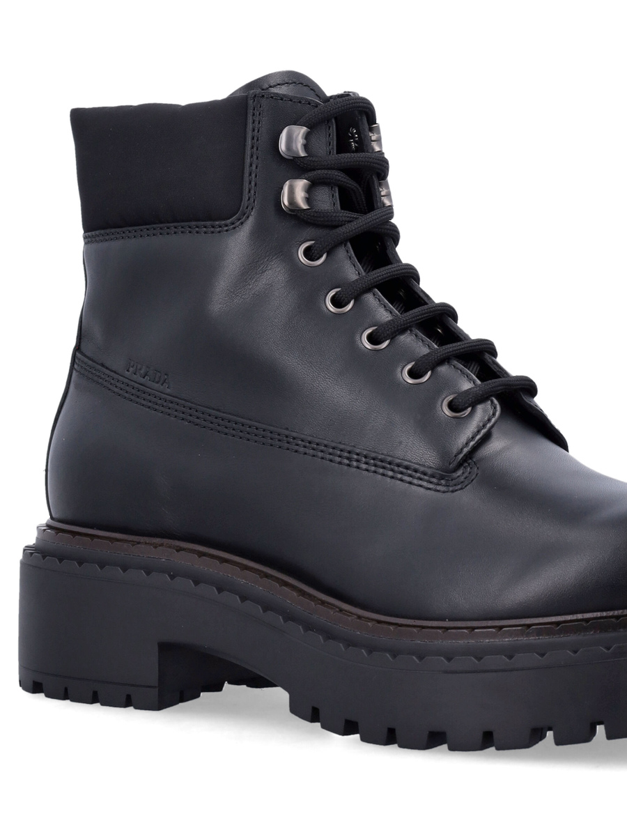 Leather combact boots - Spazio Pritelli