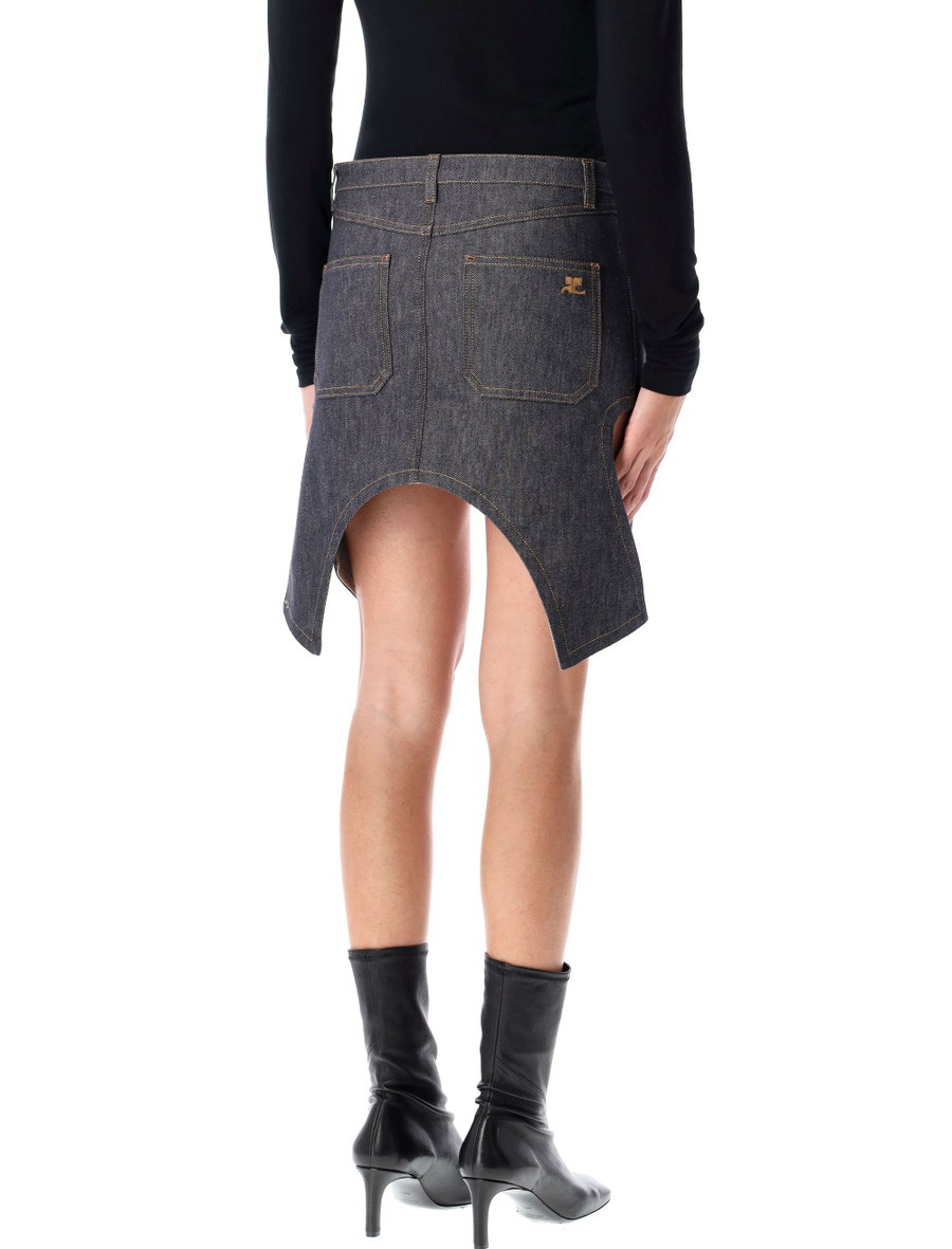 Reversed mini denim skirt - Spazio Pritelli