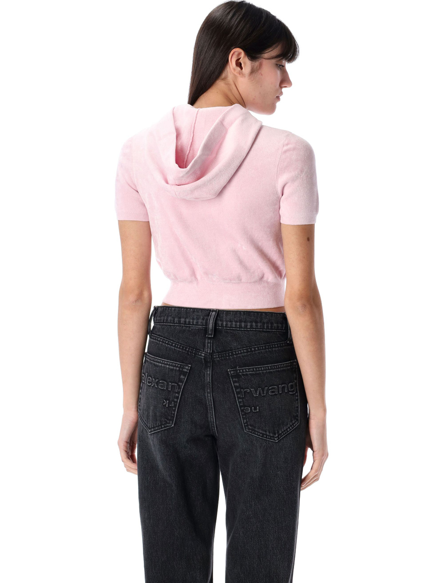 Cropped zip-up hoodie - Spazio Pritelli