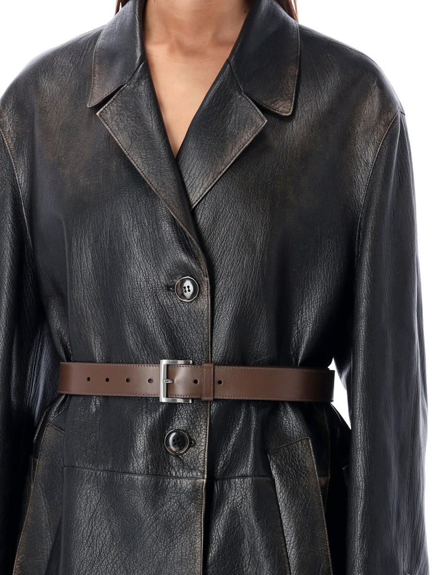 Leather coat - Spazio Pritelli