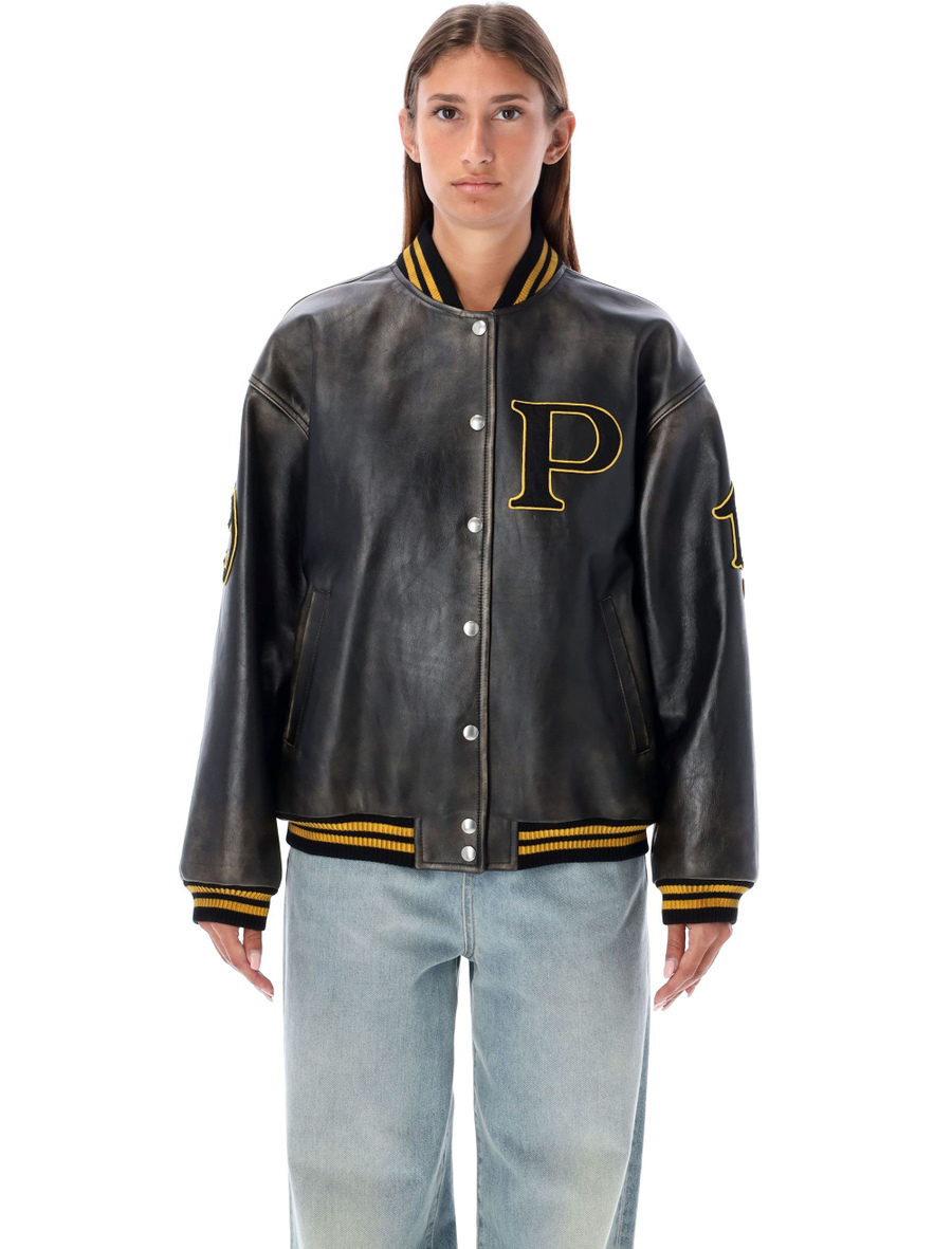 Leather Varsity jacket - Spazio Pritelli