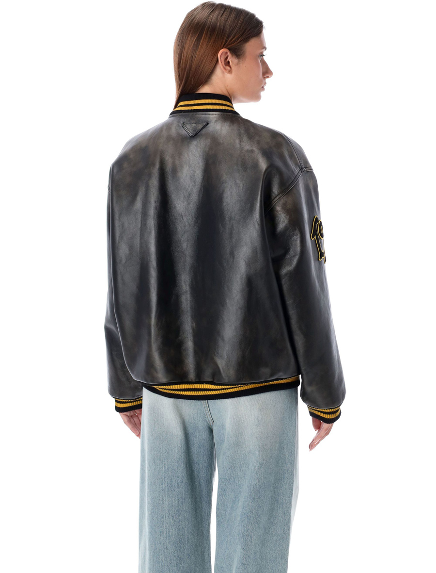 Leather Varsity jacket - Spazio Pritelli