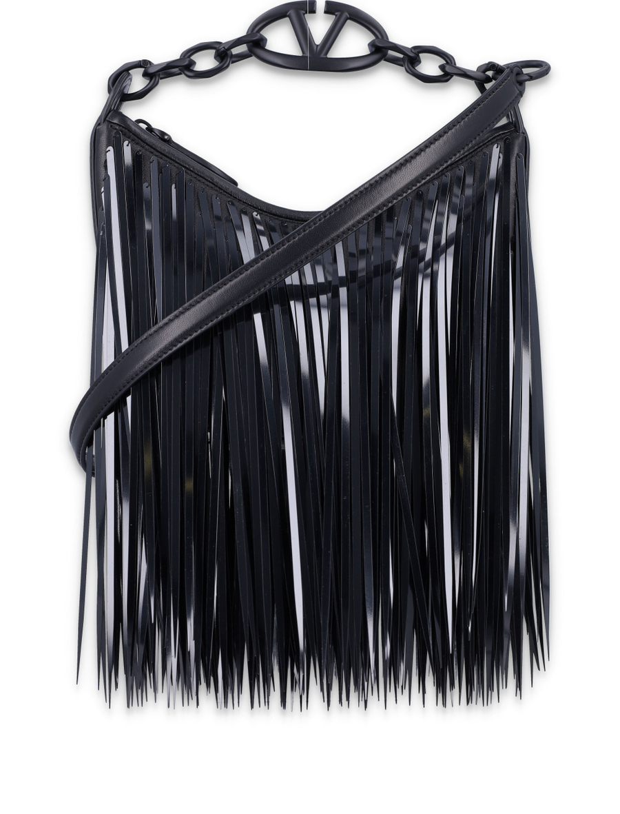 VLogo Moon Mini Hobo Bag with sequin fringes - Spazio Pritelli