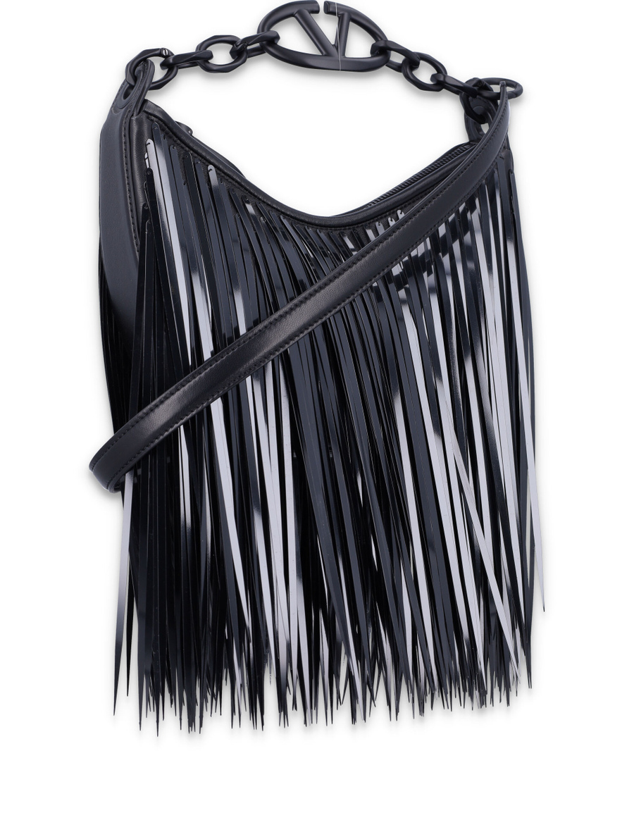 VLogo Moon Mini Hobo Bag with sequin fringes - Spazio Pritelli