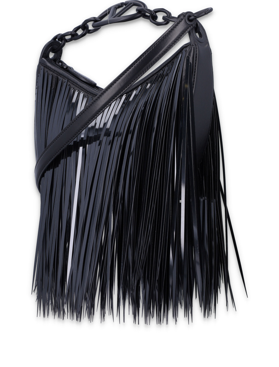 VLogo Moon Mini Hobo Bag with sequin fringes - Spazio Pritelli