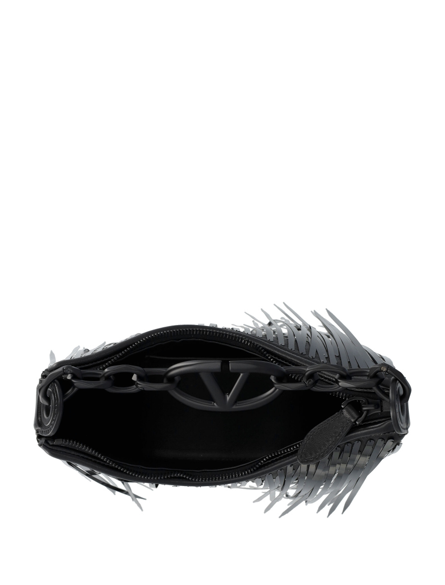 VLogo Moon Mini Hobo Bag with sequin fringes - Spazio Pritelli