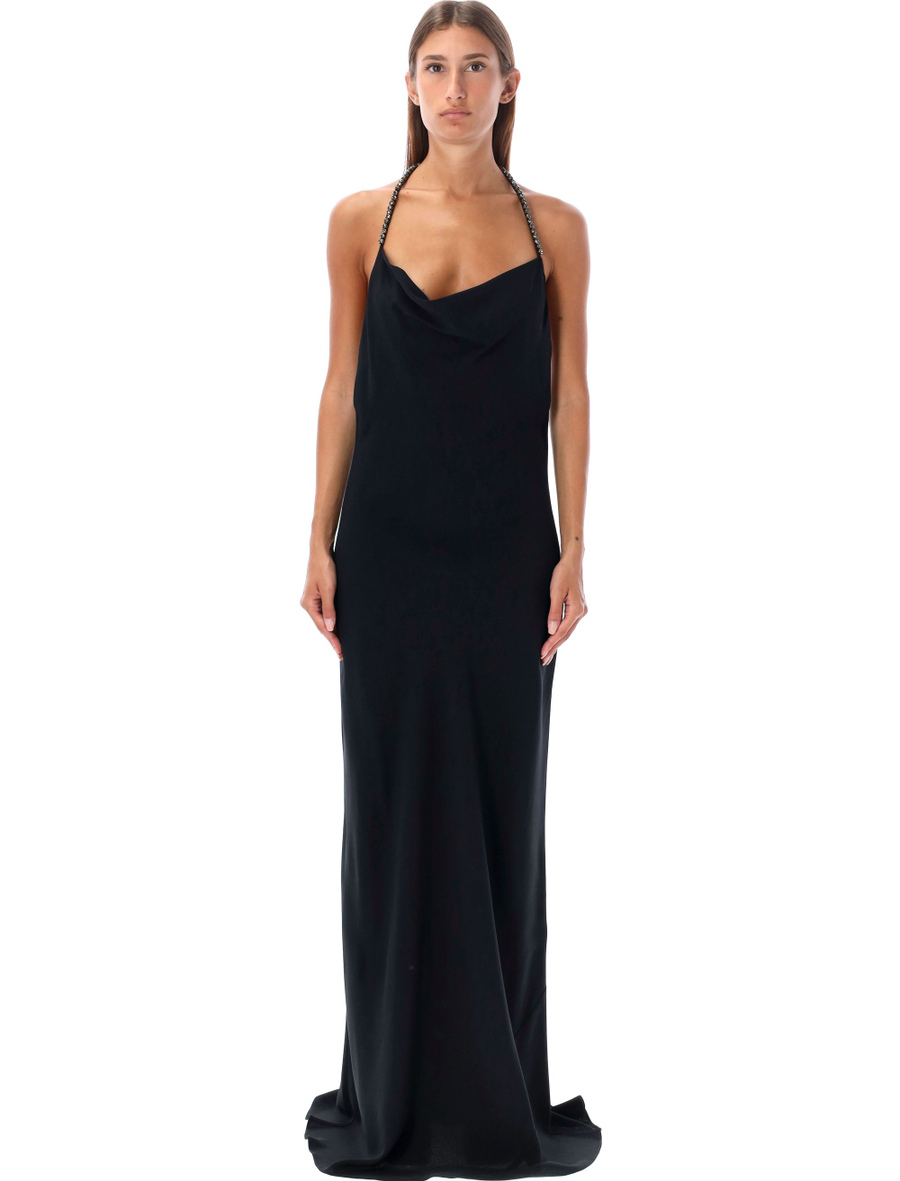Crystal straps long dress - Spazio Pritelli