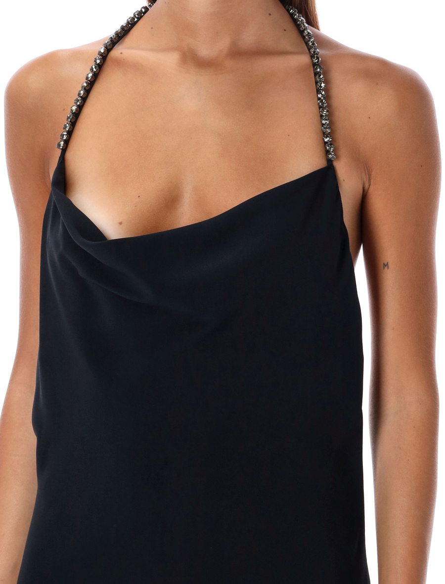 Crystal straps long dress - Spazio Pritelli