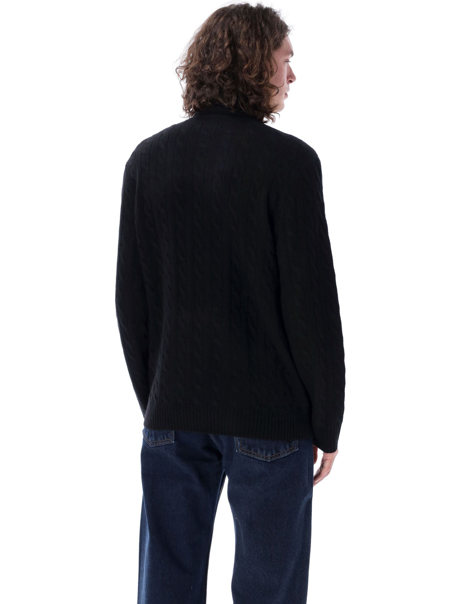Cable knit high-neck sweater - Spazio Pritelli