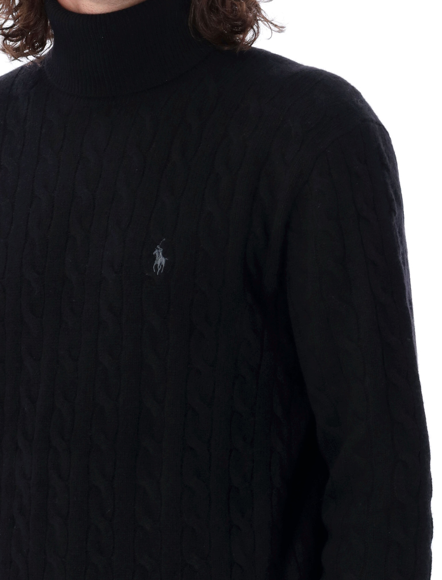 Cable knit high-neck sweater - Spazio Pritelli