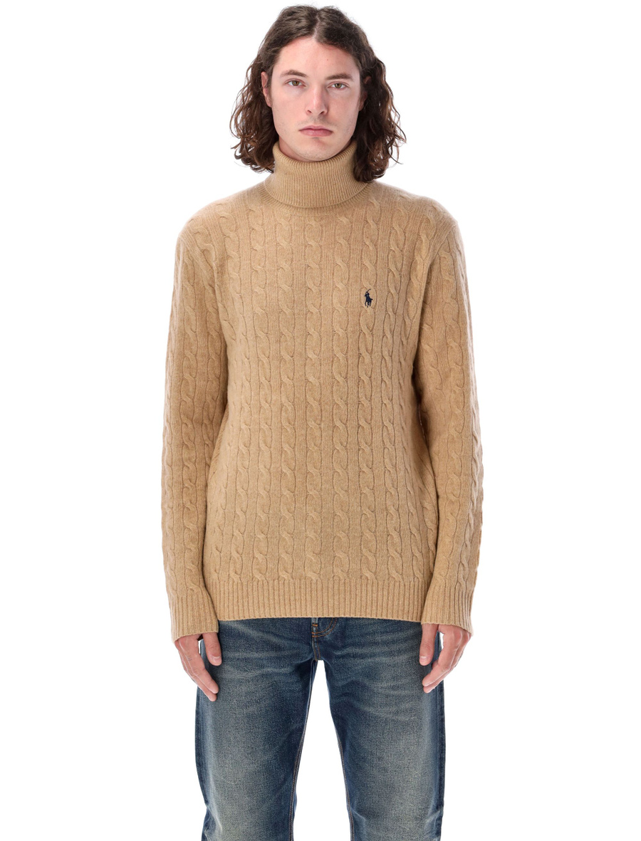 Cable knit high-neck sweater - Spazio Pritelli