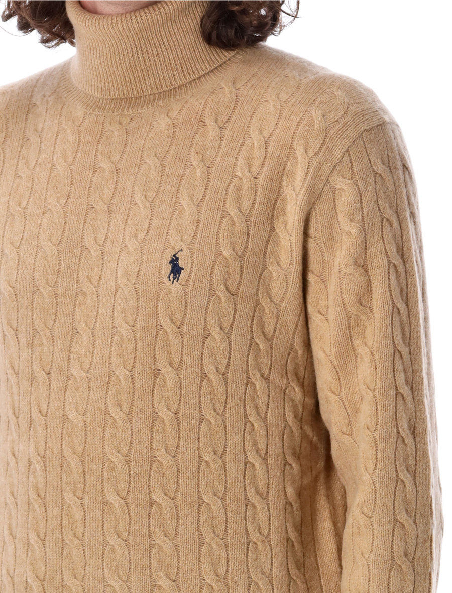 Cable knit high-neck sweater - Spazio Pritelli