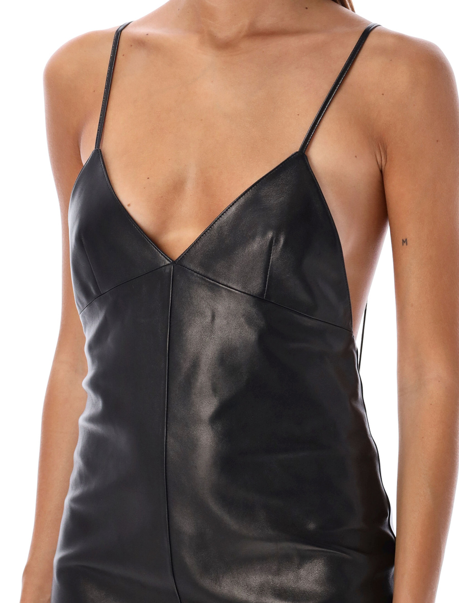 Leather midi dress - Spazio Pritelli