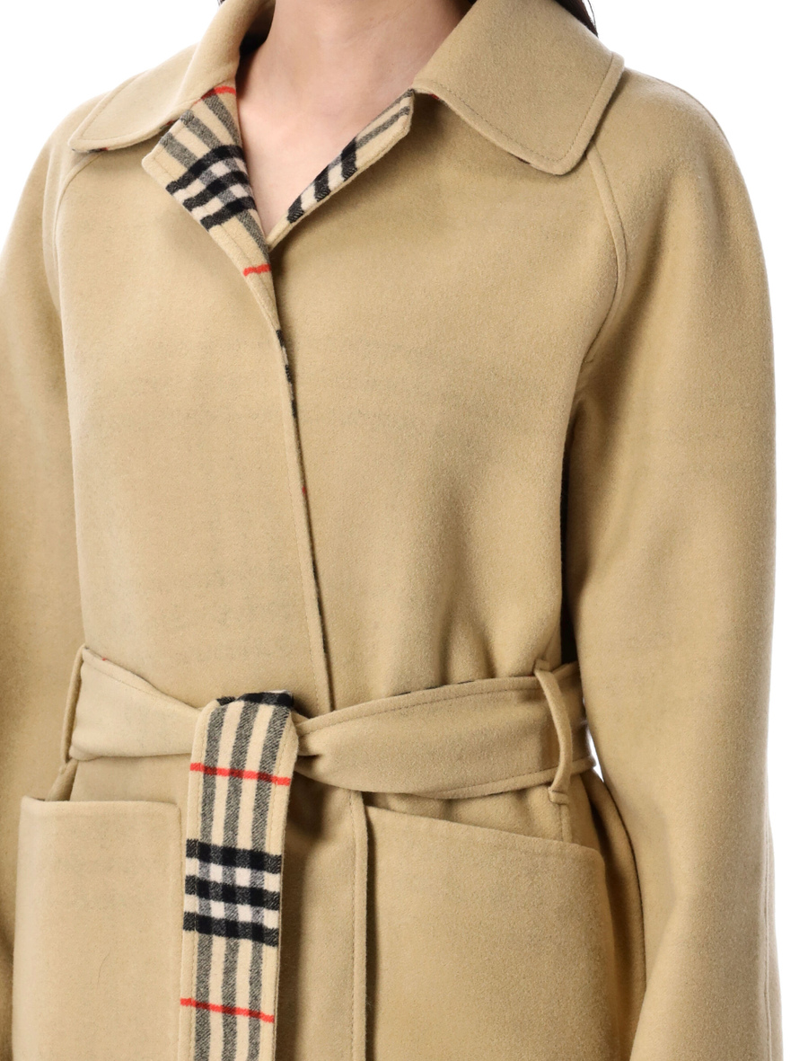 Reversible wool wrap coat - Spazio Pritelli