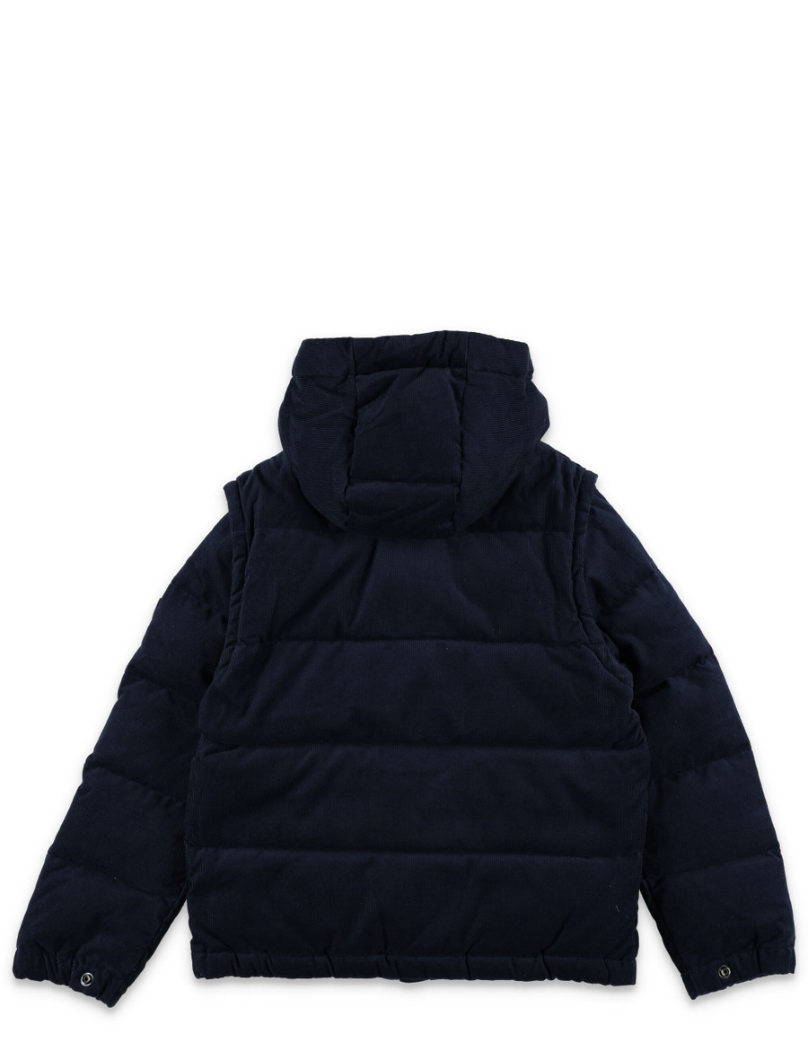 Kid - Convertible corduroy down jacket - Spazio Pritelli