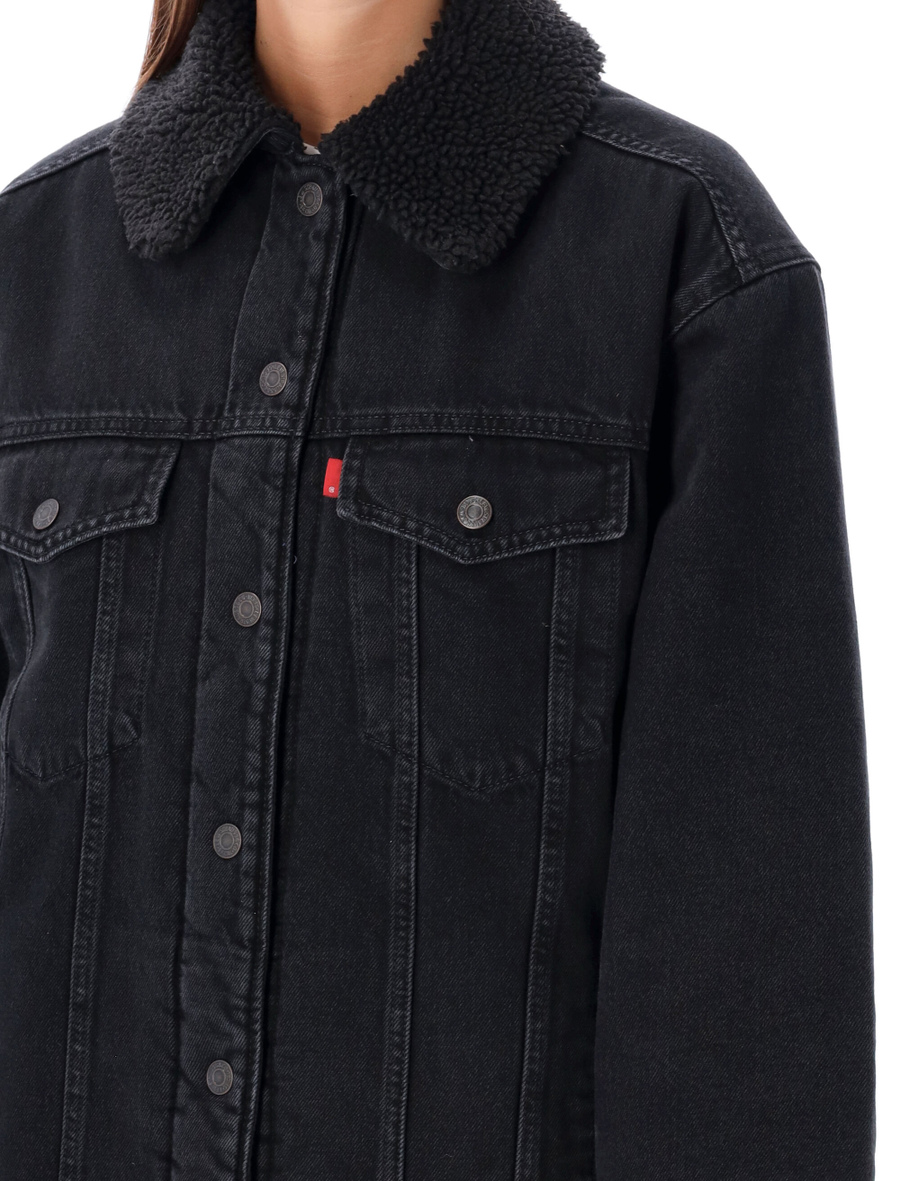 Padded trucker denim jacket - Spazio Pritelli
